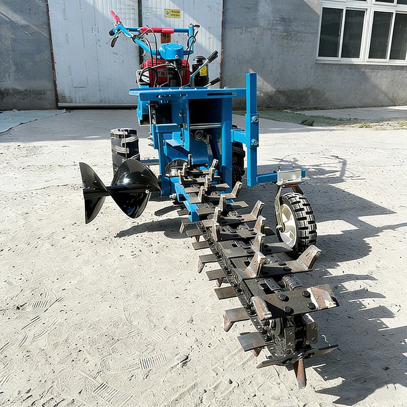 آلة حفر بالسلسلة، حفارة، آلة ح - مراجعة Trencher Machine Small وسعره
