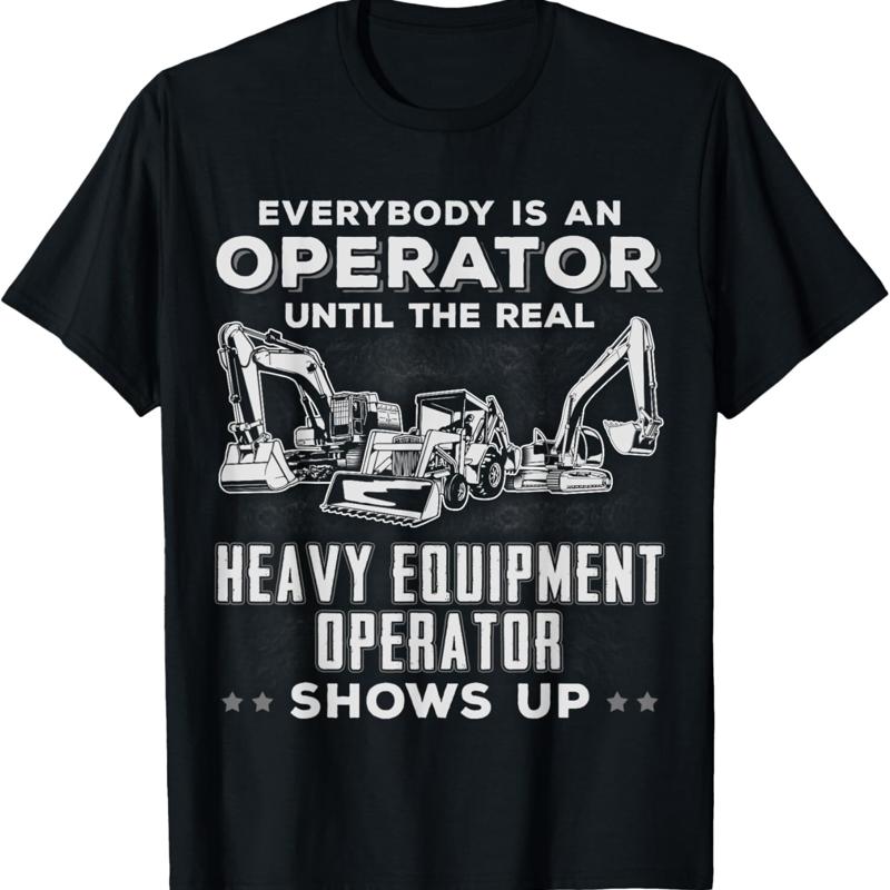 تي شيرت مضحك لسائقي الحفارات و - مراجعة Heavy Equipment Operator وسعره
