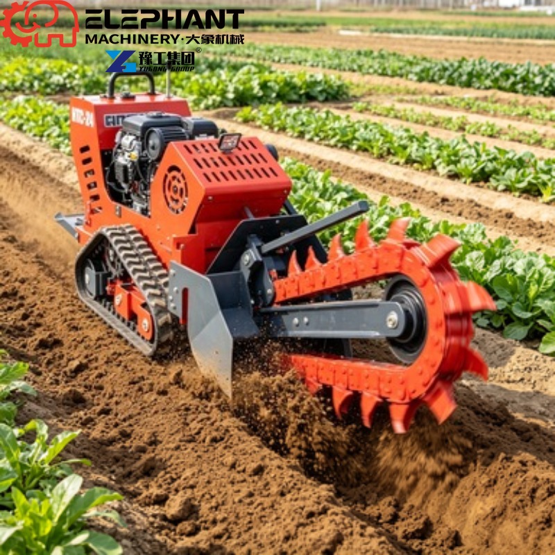 حفارة خنادق مجنزرة، حفارة خناد - مراجعة Trencher Machine Small وسعره