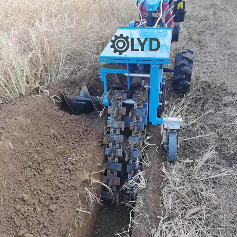المشي خلف الخنادق الصغيرة سلسل - مراجعة Trencher Machine Small وسعره